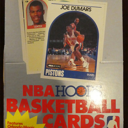 A box of NBA Hoops Series 2 containing 36 unopened and unsearched packs. Possible David Robinson, Michael Jordan