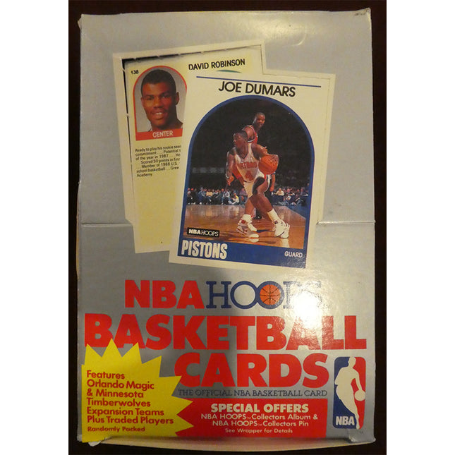 A box of NBA Hoops Series 2 containing 36 unopened and unsearched packs. Possible David Robinson, Michael Jordan