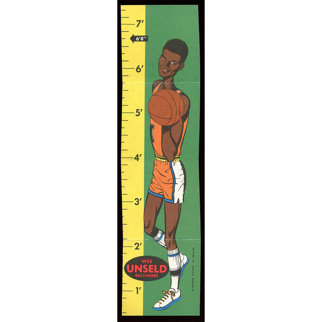 1969-1970 Toops Basketball Rulers #22 OF 24 Wes Unseld