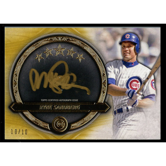 2021 Topps 5 star BB GG-RS Ryne Sandberg autographed