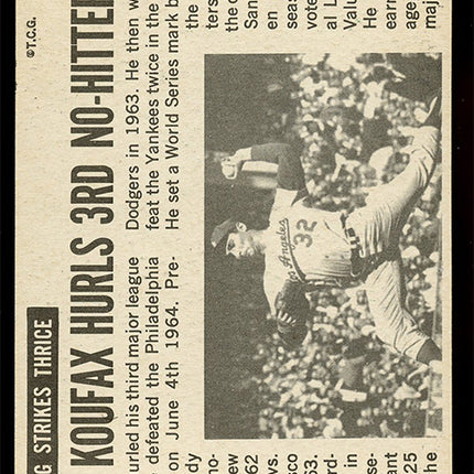 1964 Topps Giants #3 Sandy Koufax SP