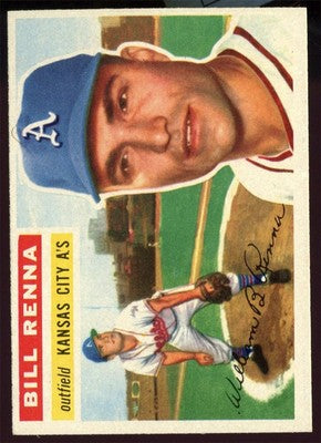 1956 Topps Baseball #82 Bill Renna White Back NM+ c03257