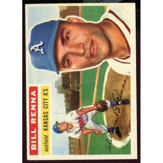 1956 Topps Baseball #82 Bill Renna White Back NM+ c03257