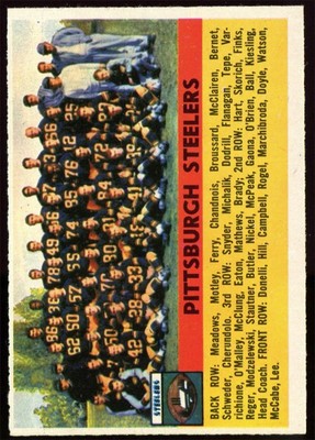 1956 Topps Football #63 Steelers Team Card NMMT oc c03280