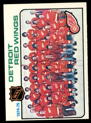 1975/76 OPC Hockey #87 Detroit Red Wings Team NM+ C02437