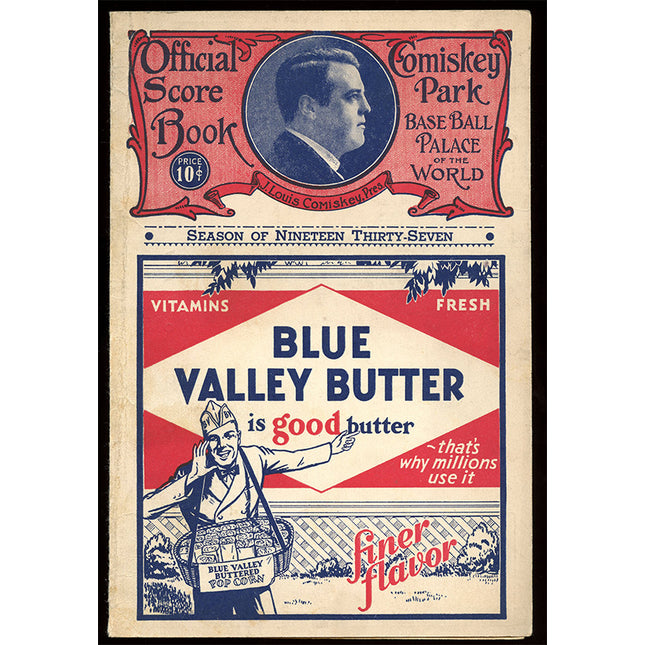 1937 Baseball program between The White Sox and Indians