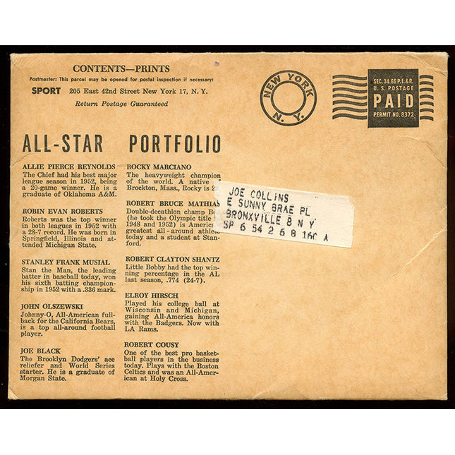 1953 SPORT MAGAZINE “All-Star Portfolio”