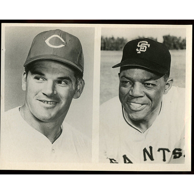Pete Rose/Willie Mays Type1 Press Photo