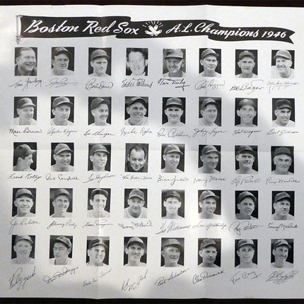 1946 Boston Globe Red Sox Commemorative Program with Original Poster