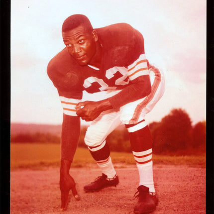 Vintage photograph of football player Jim Brown.