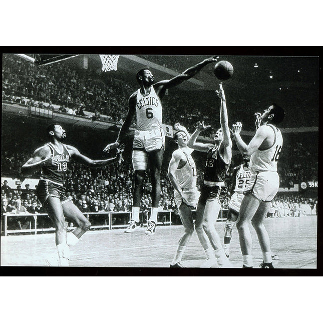 1960's B/W original 35MM slide of Bill Russell and Wilt Chamberlian