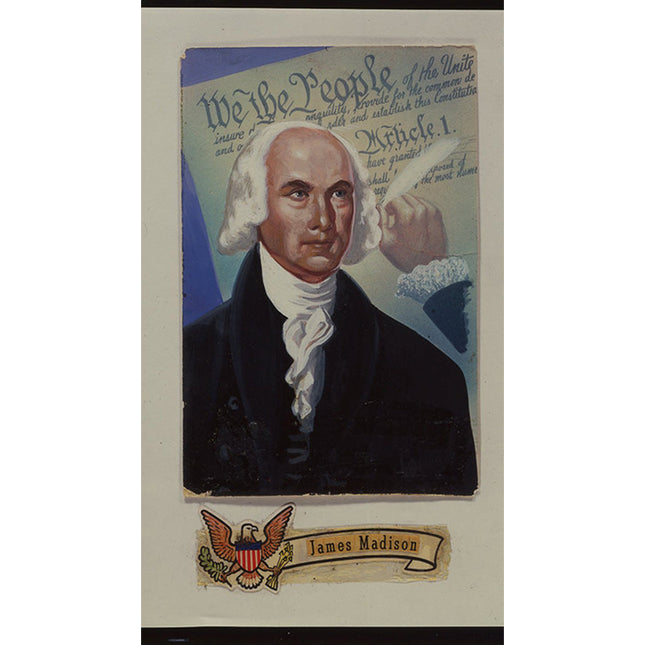 1972 Topps James Madison Color Transparency
