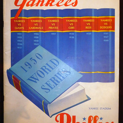 1950 World Series Program Yankees Vs. Phillies