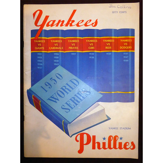 1950 World Series Program Yankees Vs. Phillies