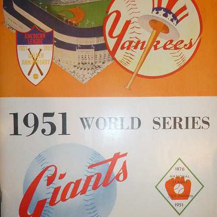 1951 World Series Program Yankees Vs. Giants