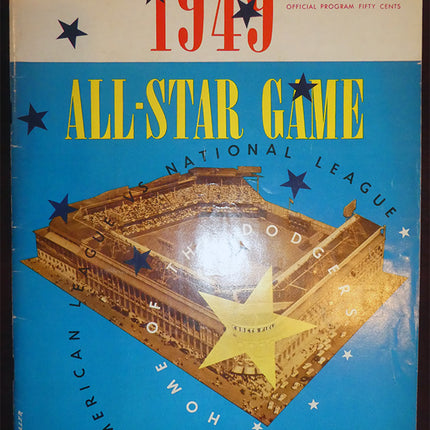 1949 Baseball All Star Game Program