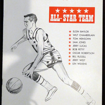 1965 NBA All star Game Program Maurice Stokes Game