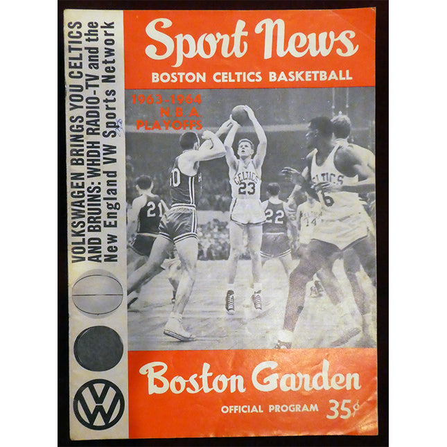 1963/64 NBA Finals Program Game 3 Scored Warriors 115-Celtics 91