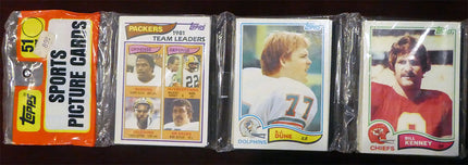 This is a factory sealed original Rack pack of 51 cards. Possible Lawrence Taylor and Ronnie Lott rookies as well as 2nd year Montana.