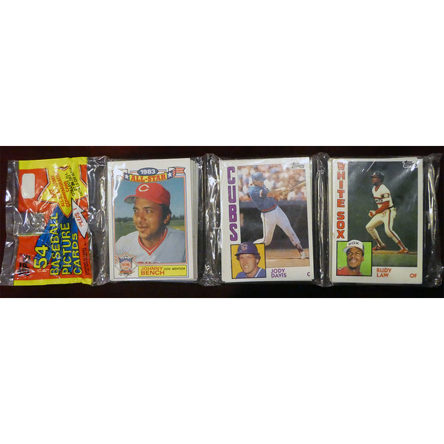 1984 Topps Rack Pack. This is an unopened and unsearched pack of 54 cards. Possible Mattingly and Strawberry rookies.