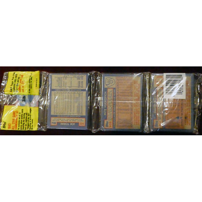 1984 Topps Rack Pack. This is an unopened and unsearched pack of 54 cards. Possible Mattingly and Strawberry rookies.